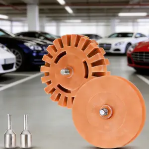 Decal Remover Eraser Wheel Adhesive Remover With Adapter 4 Inch Rubber Eraser Wheel For Drill Removes Car Decal Vinyl Tape Graphics Pinstripe Sticker Remover