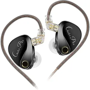 KZ Castor Pro Tunable in Ear , HiFi Improved Bass in Ear Headphone, -Dynamic Driver Gaming Earbuds, IEM Earphones with 2PIN-C Detachable (Black, with Mic)