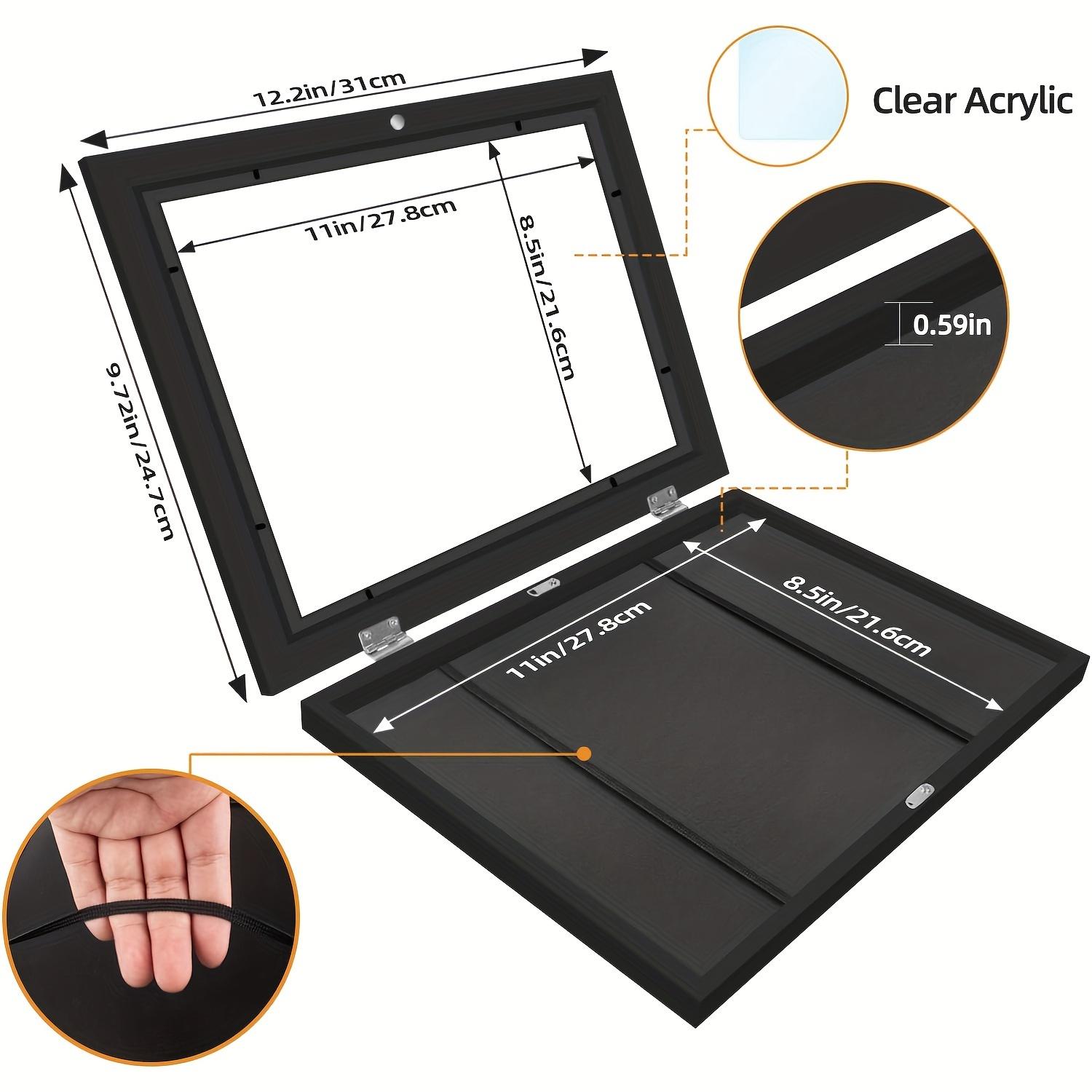 4pcs Changeable 8.5x11 Art Frames, Kid Art Picture Frame, Childrens Art Frames with Storage, Youngsters Art Frames Changeable, Artwork Frames for Youngsters Art, Front Opening Picture Display Frames