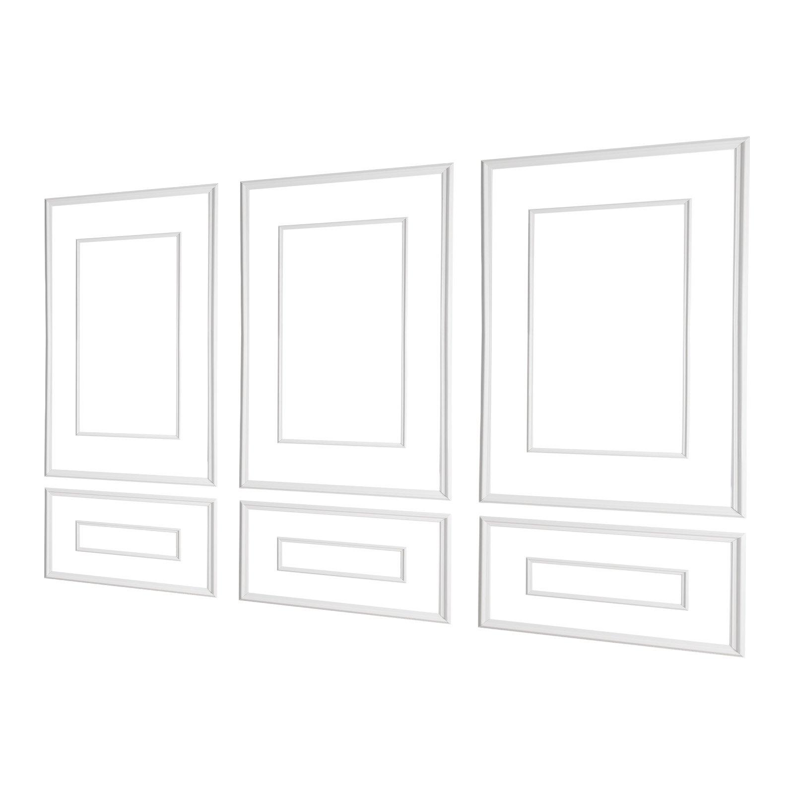 VEVOR Wall Molding 3 Pack, Wainscoting Panels Kit with Dual-Line Wide & Narrow Profile, Lightweight Paintable Polystyrene, Easy to Install Accent Wall Trim for Interior Living Room, Bedroom,White VEVOR Wall Molding 3 Pack, Wainscoting Panels Kit with Dual-Line Wide & Narrow Profile, Lightweight Paintable Polystyrene, Easy to Install Accent Wall Trim for Interior Living Room, Bedroom,White