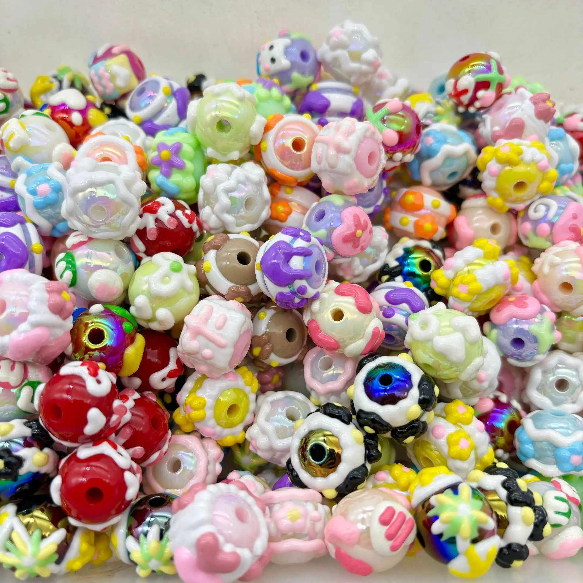 Sage(16098)gc.P49-Hand-painted Acrylic Beads 20bags15.99 40bags28.99 60bags40.99 100bags65.99 160bags103.99