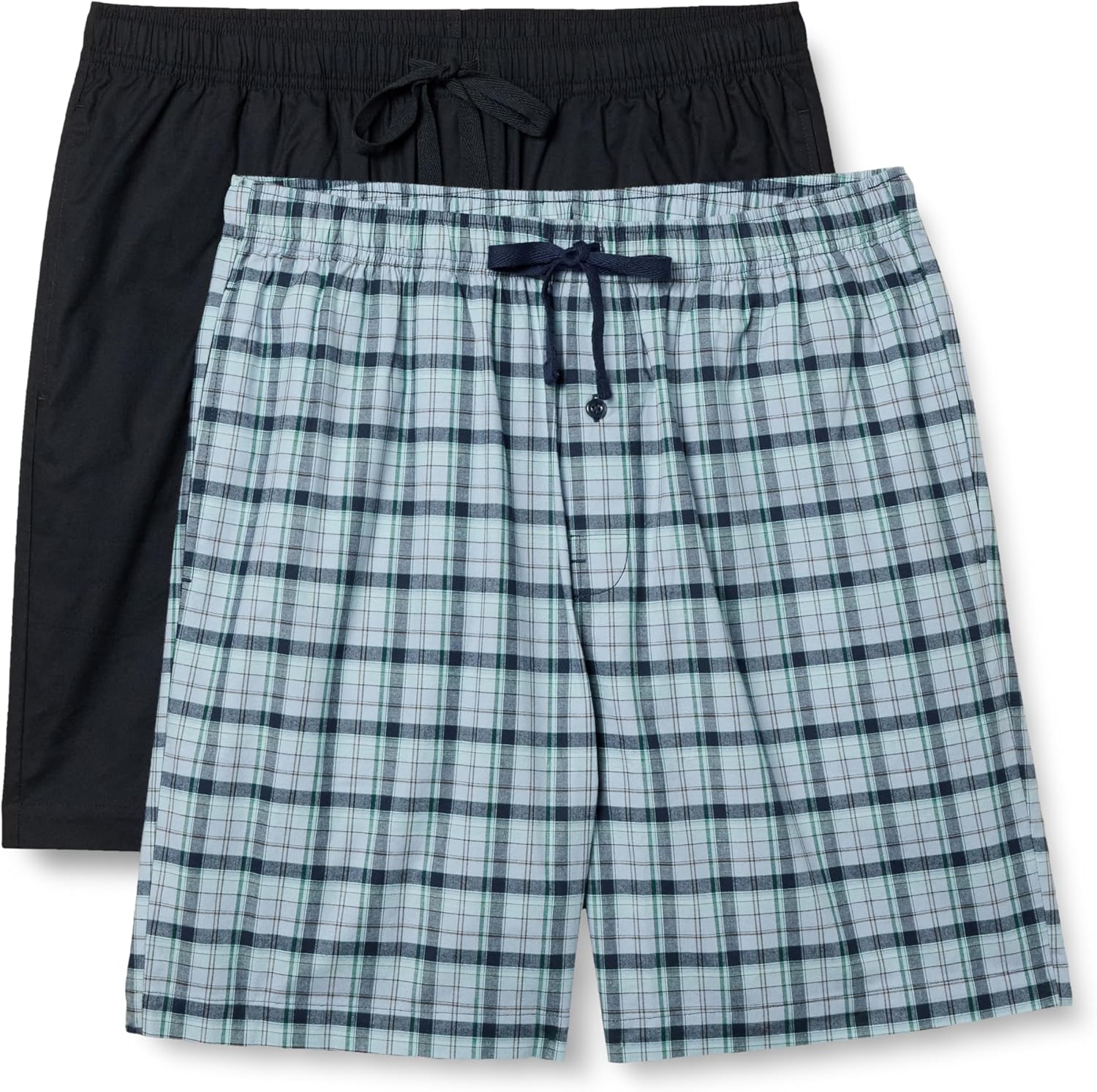 Men's Breathable Cotton Stretch Poplin Pajama Shorts with Drawstring