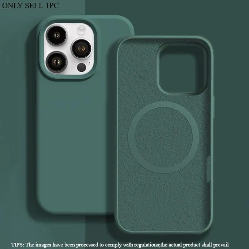 Luxury Feel Magnetic Smartphone Phone Case Cover Casing Protective Covers for iPhone 17, 16, 15, 14, 13, 12, 11 Pro Max And 16 Plus, Supports Wireless Charging, Simple Solid Color Protective Phone Case for Both Men And Women, Accessories