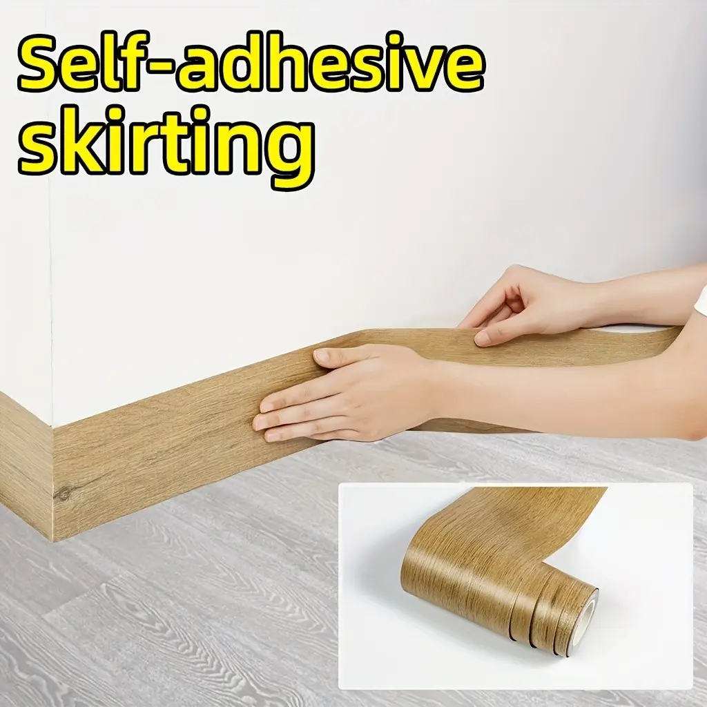 Self-Adhesive Wallpaper Border, Multi-Color Floor Trim Decor, Easy Cut, High Adhesion, Wall Base, Door Frame, Waistline Decoration