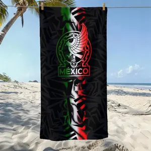 Mexican Totem Ultra-Fine Fiber Beach Towel, Lightweight Quick-Dry Sand-Resistant, Ideal for Pool, Beach, Travel, Camping