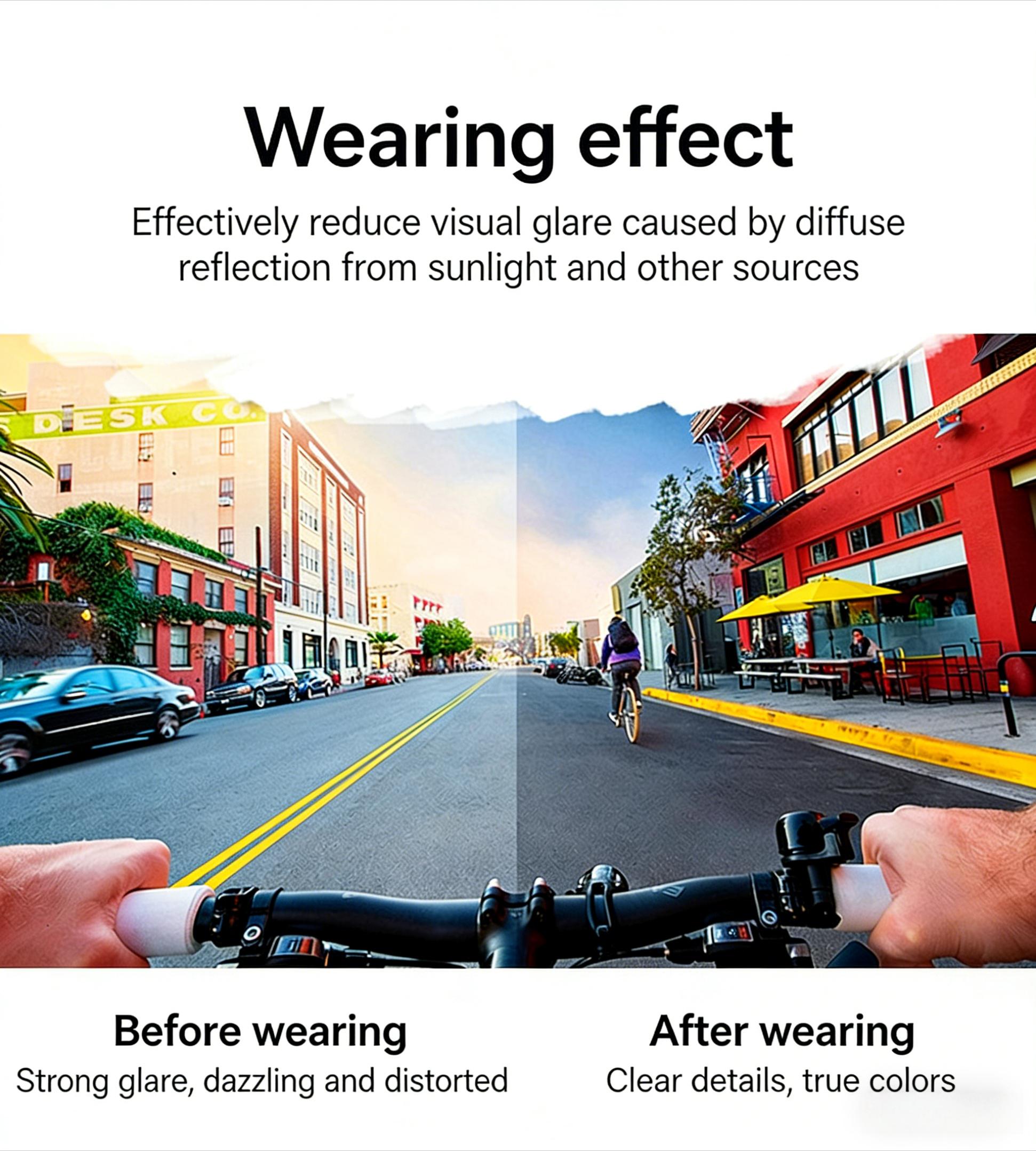 Cycling Glasses, Colorful Windproof UV400 Sports Sunglasses for Outdoor Fishing, Mountain Bike, Road Cycling & Bicycle Eyewear