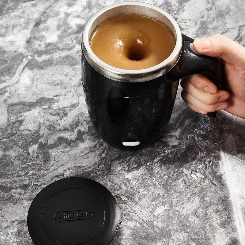 Automatic Magnetic Stirring Coffee Mug, Electric Stainless Steel Self Mixing Coffee Tumbler, Valentine's Day Gift, Rotating Home Office Travel Mixing Cup[Hand Wash Only Avoid Washing USB Port]