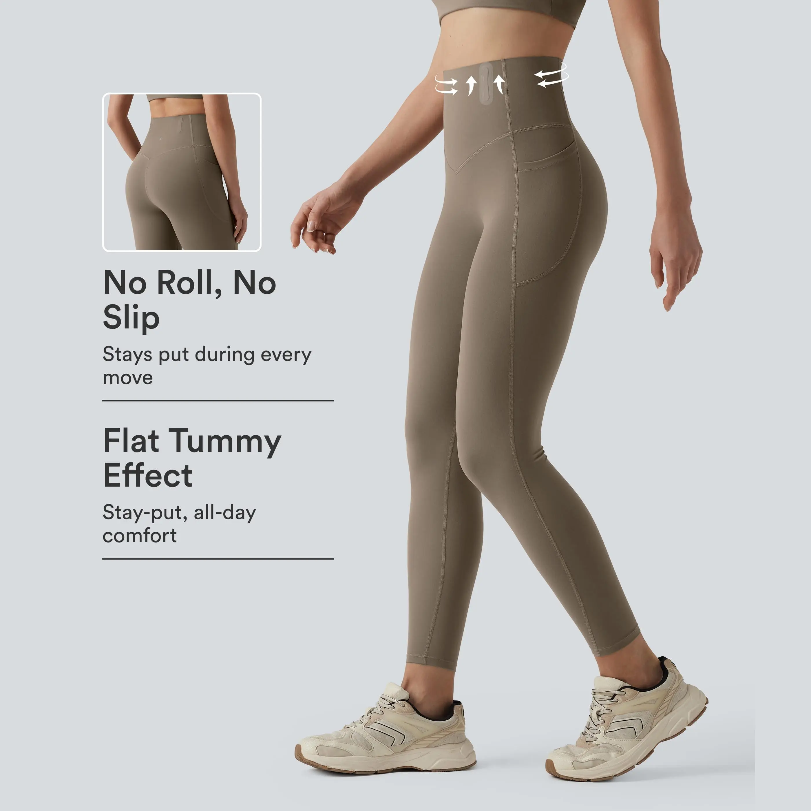 【Creator’s Pick】Halara UltraSculpt High Waisted Anti-Roll Tummy Control Shaping Workout Leggings with Pockets