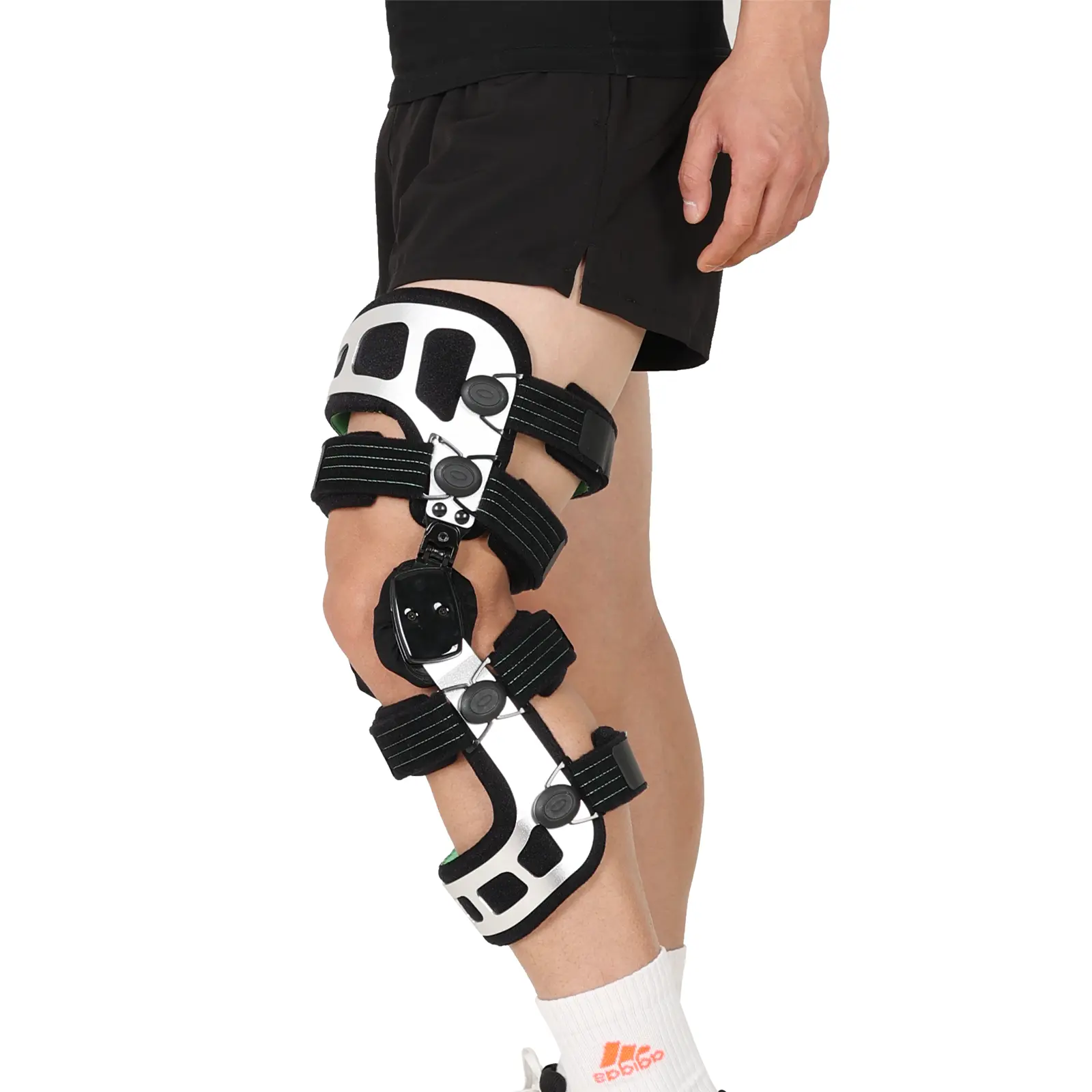 Dual Support Knee Stabilizer - Healthcare Medical Brace for Joint Pressure Relief, Adjustable Medial-Lateral Straps for Walking, Sports