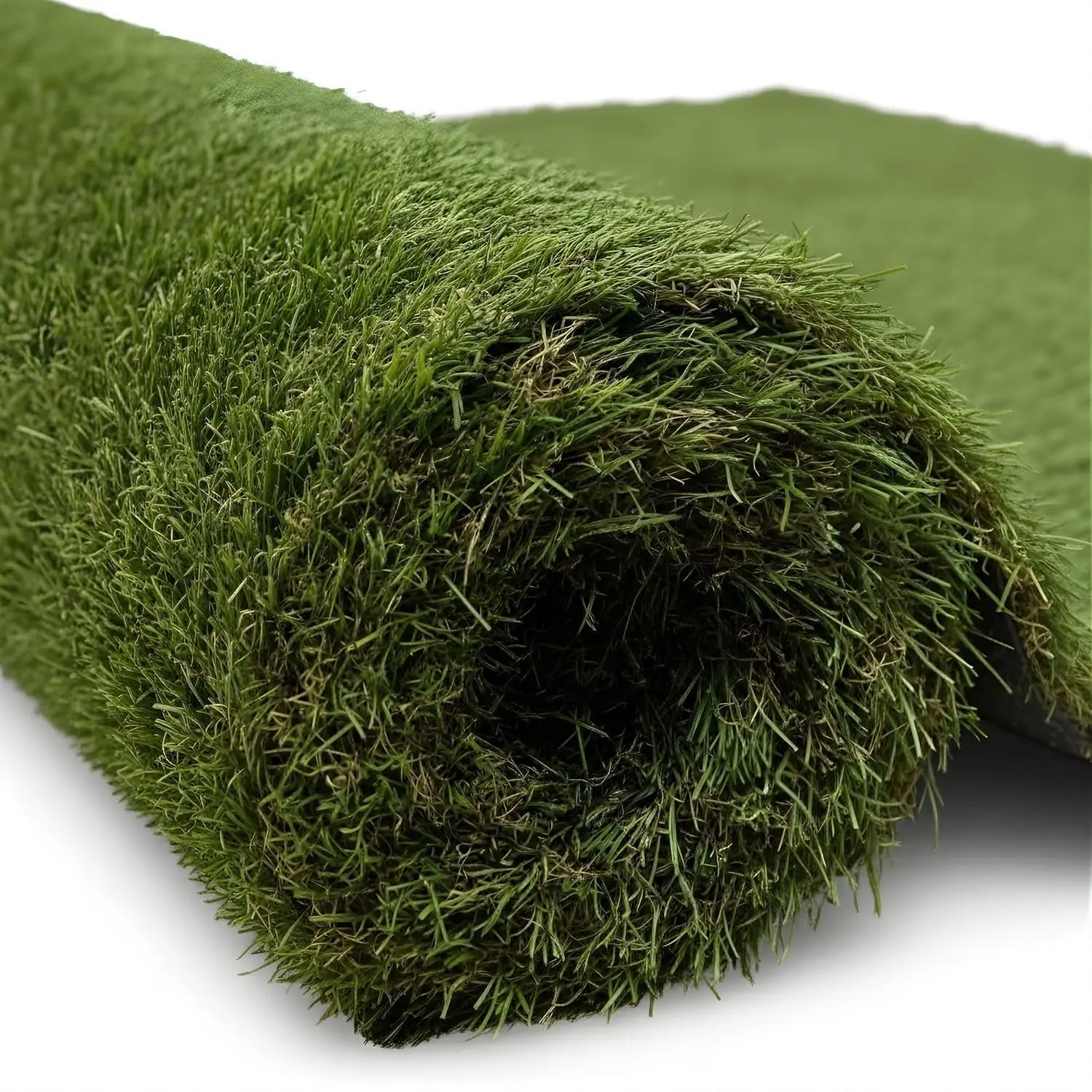 Artificial Faux Grass Rug 2'7" x 6' - Realistic Turf with UV Protection, Perforated for Easy Drainage, Durable Hose-Off Synthetic Lawn Carpet for Indoor & Outdoor Use, Green