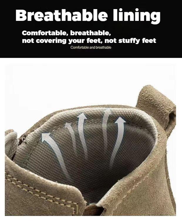 BIGWIG Breathable Durable Welding Safety Work Training Shoes Men & Women Anti-Smash&Puncture-Proof Steel Toe Safety Shoes Work Boots with Resilient Soles Footwear Comfort Closed