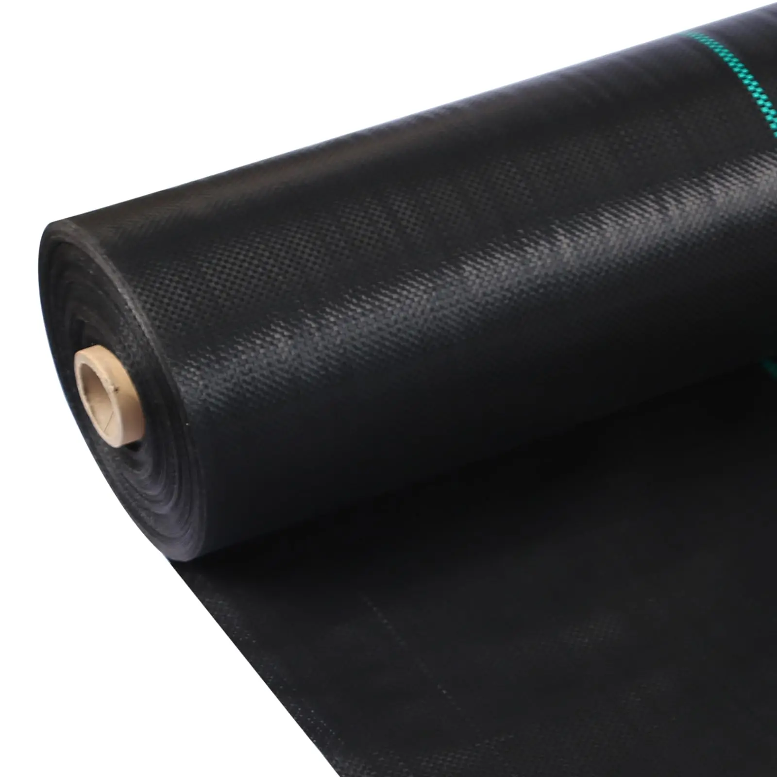 4 x 100 ft Heavy-Duty Woven Weed Barrier, 3.2 oz PP Ground Cover, Black