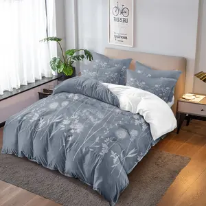 3-Piece Bedding Set with Dandelion Print, Soft Breathable Quilt Cover and Pillowcases, Multiple Sizes Available