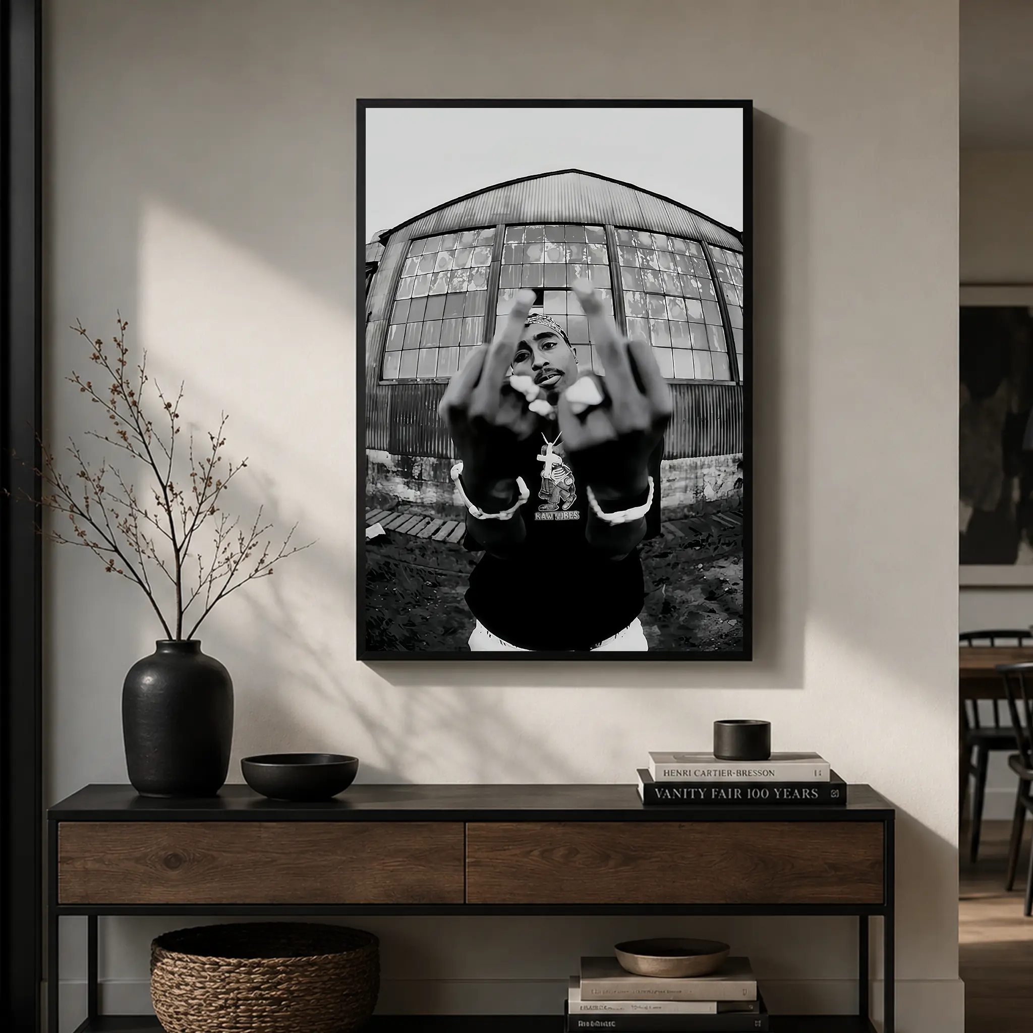 2Pac Tupac Shakur Canvas Print Wall Art, Classic Rapper Music Artwork, Vintage 90s Hip Hop Poster Style Decor for Bedroom Living Room Studio Man Cave, Urban Aesthetic Home Decoration, Unique Music Memorabilia Gift for Hip Hop Fans and Collectors
