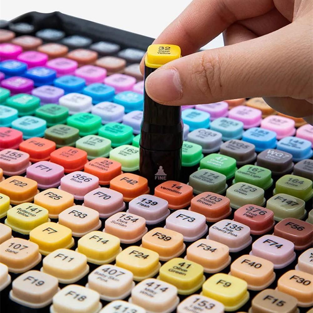 Dual-tip Art Markers Set, Professional Sketch Markers for Coloring and ...
