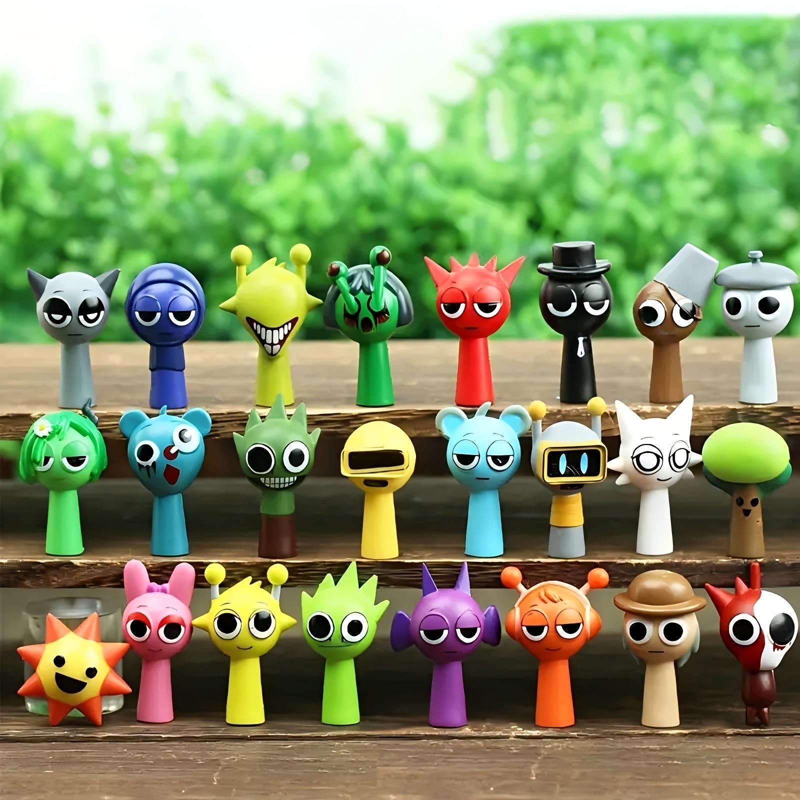 Action Figure Decoration Set, 24pcs/set Cute Cartoon Character Desktop Ornament, Home Decor for Living Room Bedroom Office, Cute Kawaii Figure