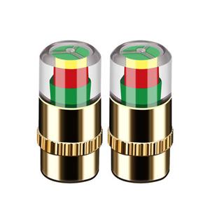 [4 Counts] Automobile Wireless Tire Pressure Cap Valve Tire Pressure Gauge Monitor External Tire Cap Vacuum Pressure Detection Warning Cap