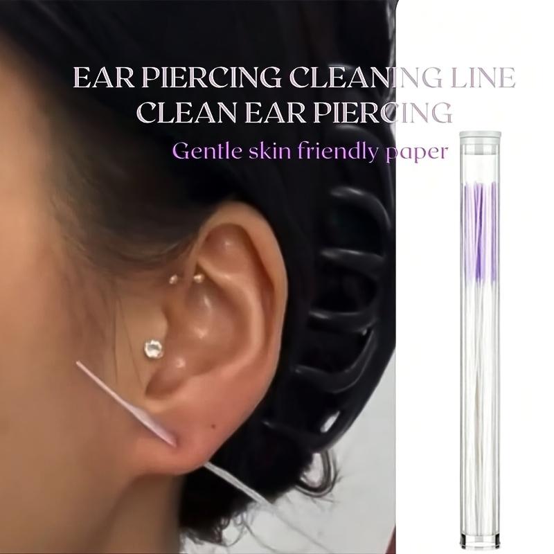 120 Pcs Earwax Cleaning Dental Floss, Non-Invasive Plastic Ear Care Tool Earwax Removal Tool for Men & Women, Prevents Ear Plugs, Hygienic Daily Use