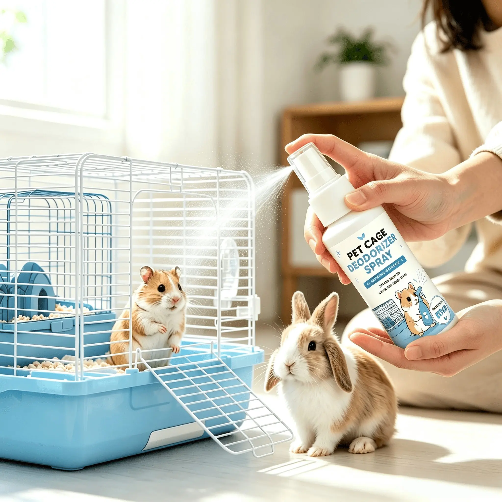 Fresh Pet Odor Eliminator Spray, Portable Strong Odor Breakdown, Gentle Safe Formula, Pet Safety Item, Neutralizes Odors at Source