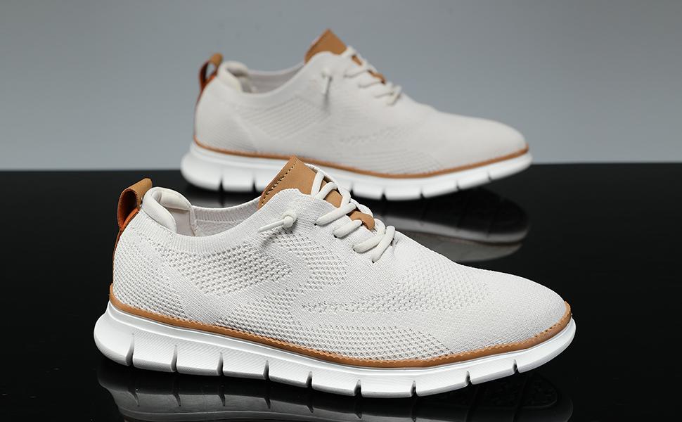 Men's Mesh Sneakers Oxfords Business Casual Walking Shoes Tennis Comfortable，Sporty Lightweight Breathable Running Shoes For Exercise & Daily Wear Closed Trainer Boy Training Runner Athletic Footwear block Shoes Outdoorfun