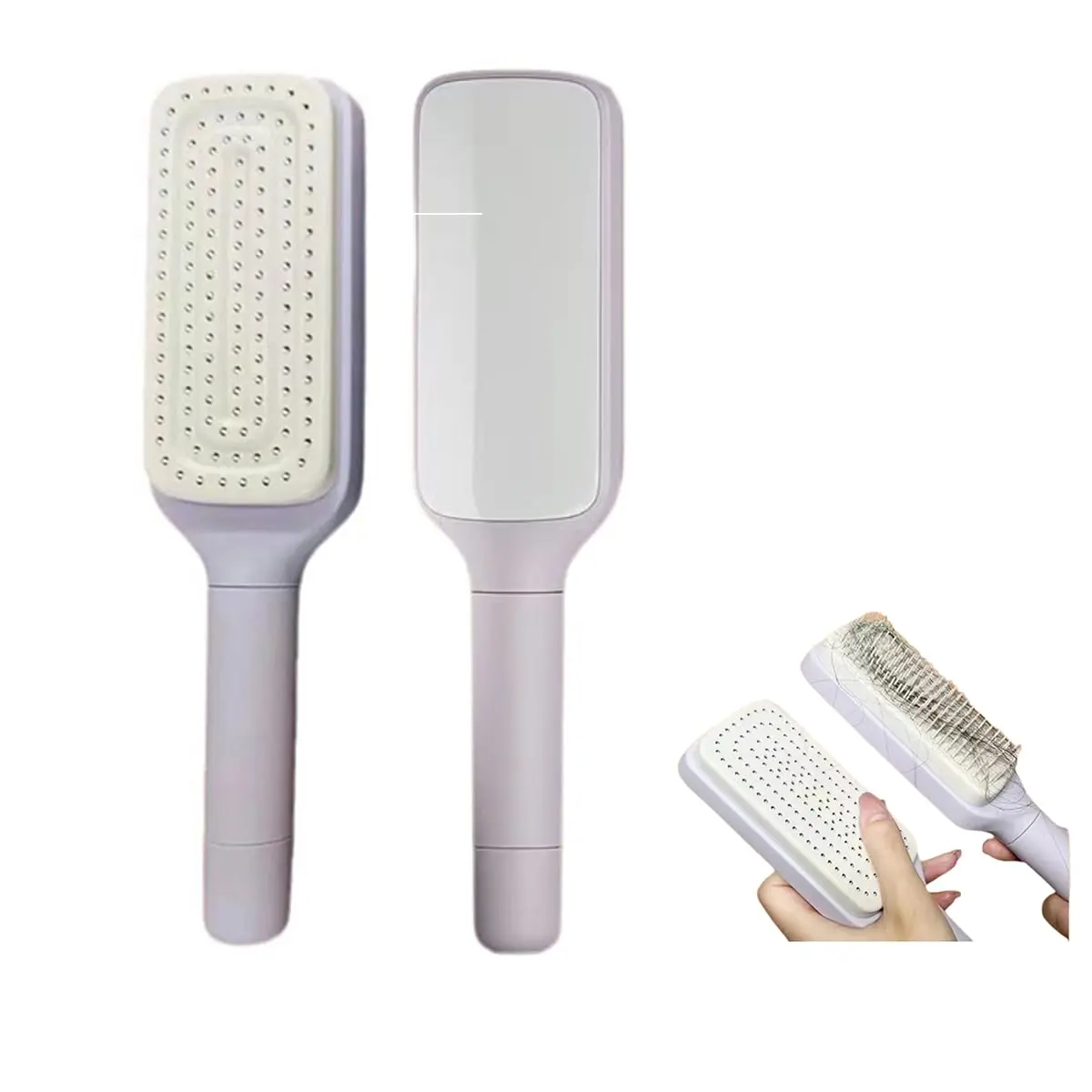 Self-cleaning hair comb, retractable bristles, easy to clean, anti-static massage comb, easily removes hair and cleans the scalp |   Anti-static massage comb, easily removes hair and cleanses the scalp: Beauty and personal care