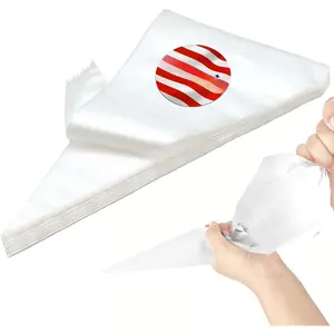 19-Inch Icing Bags Heavy Duty,  100 count Thick Anti-Burst Disposable Decorating Bags for  Size Tips Couplers and Baking Cookies Candy Supplies Kits, Large Cake Decorating Tools