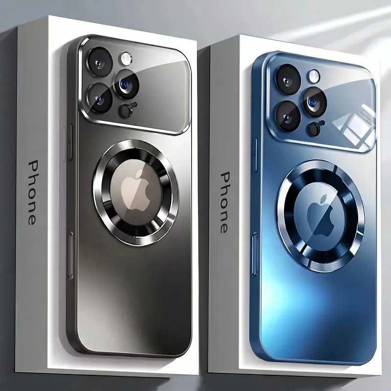 New Luxury Glass Camera for Magesafe Magnetic Wireless Charge Case for IPhone 18 17 16 15 14 13 12 Pro Max Plus 17 Air Shockproof Cover
