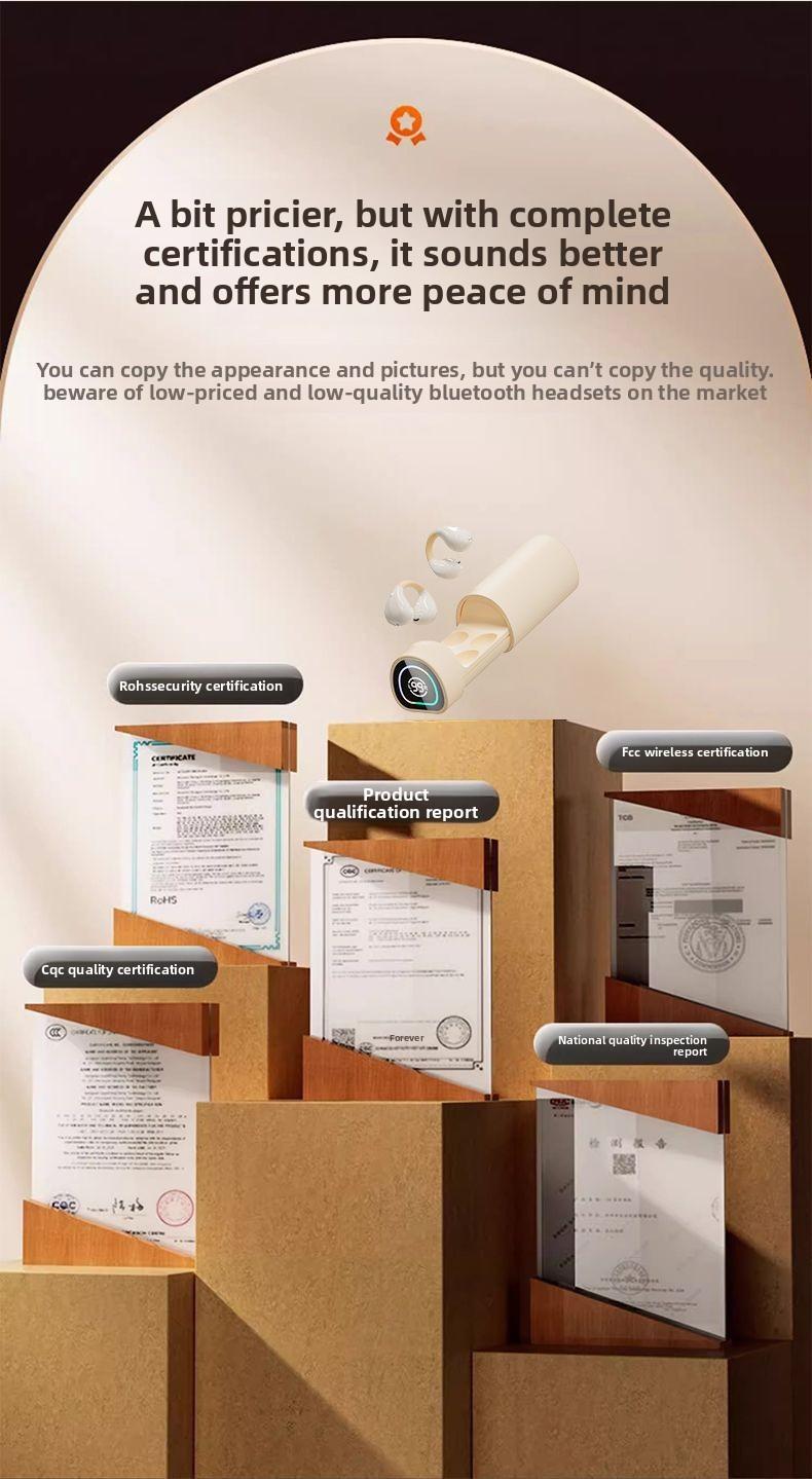 Bone conduction Bluetooth earphones with ultra-long battery life, M9 non-in-ear true wireless noise reduction, comfortable to wear for long periods, high sound quality, and waterproof