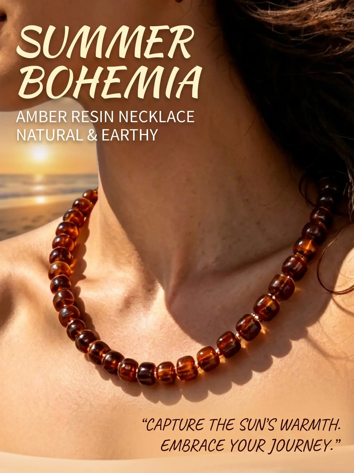 "Earthy Mystery" Long-Lasting Coffee Brown Choker - Unique Tribal Styled Summer Vacation Bead Necklace for Rich Girl Safari Aesthetics