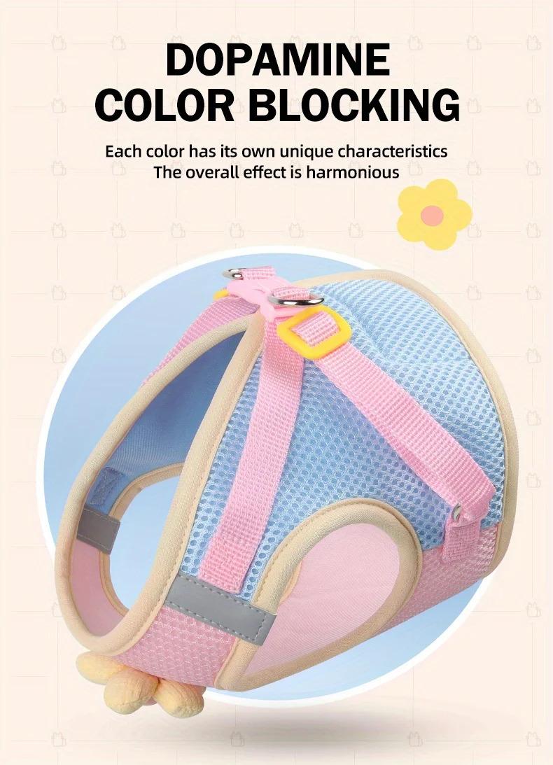 Cat Dog Harness and Leash Breathable Mesh Pet Chest Straps for Cats Puppy Walking Lead Ragdoll Chihuahua Vest Harness Bulldog