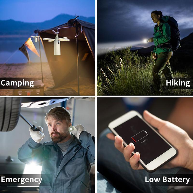 Foldable Camping Lantern Light, 1pc Rechargeable Dimmable Camping Lantern Flashlight, Waterproof LED Lantern for Outdoor Camping, Hiking, Tents