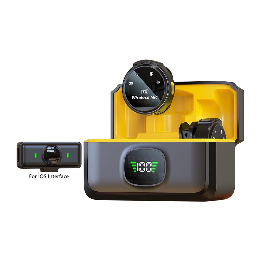 Wireless Lavalier Lapel Microphone Phone Live Game Recording Interview with Magnetic Clip