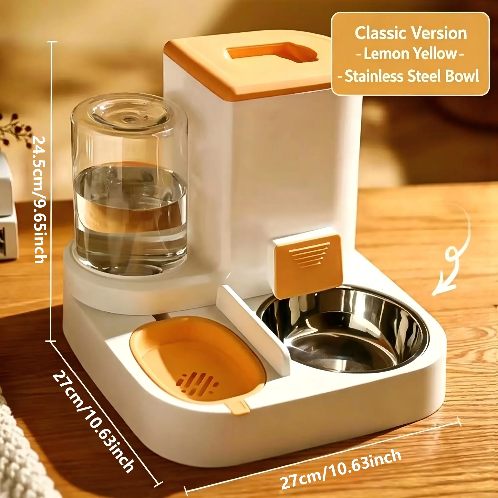 Gravity Automatic Refill Food & Water Dispenser, Automatic Gravity Feeder, 3 Colors Available, Ideal for Cats & Small Dogs, Busy Pet Parents, Food Feeders