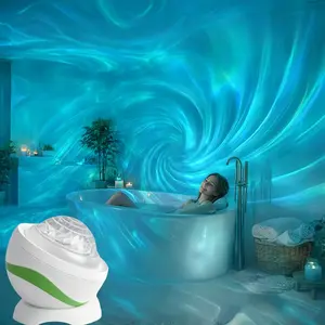 Remote Control Rotatable RGB Spiral Star Projector Night Light, Aurora Night Light, Aurora Ambient Lighting, 7 Color Modes, USB Powered, Ideal for Bedroom Party Decor, Perfect Gift