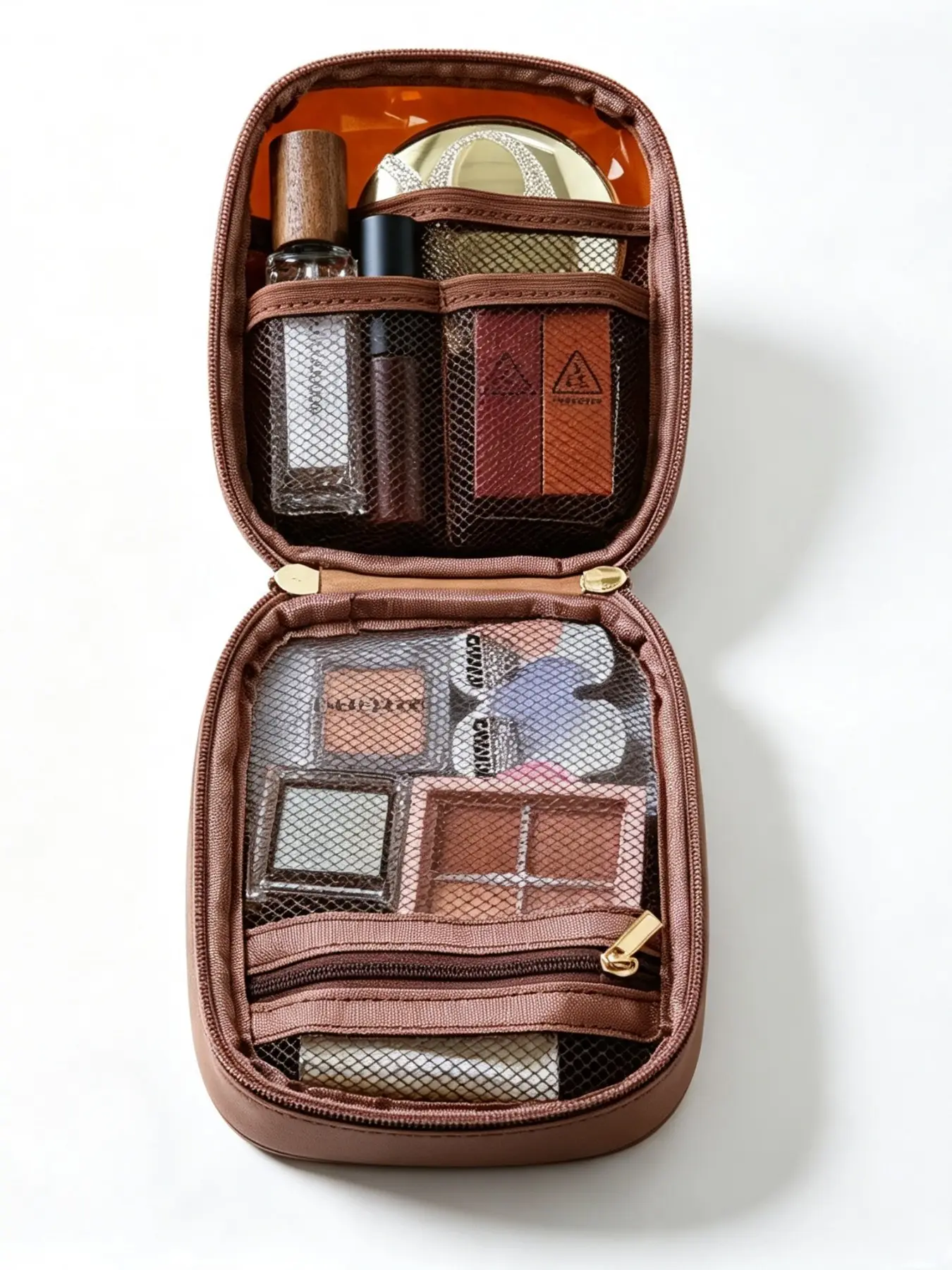 Mini Transparent Travel Makeup Bag, Portable Visible Storage Pouch, Waterproof Small Wash Kit, Holds Lipstick, Cushion, Digital Accessories, Daily Items, Makeup Travel Organizer