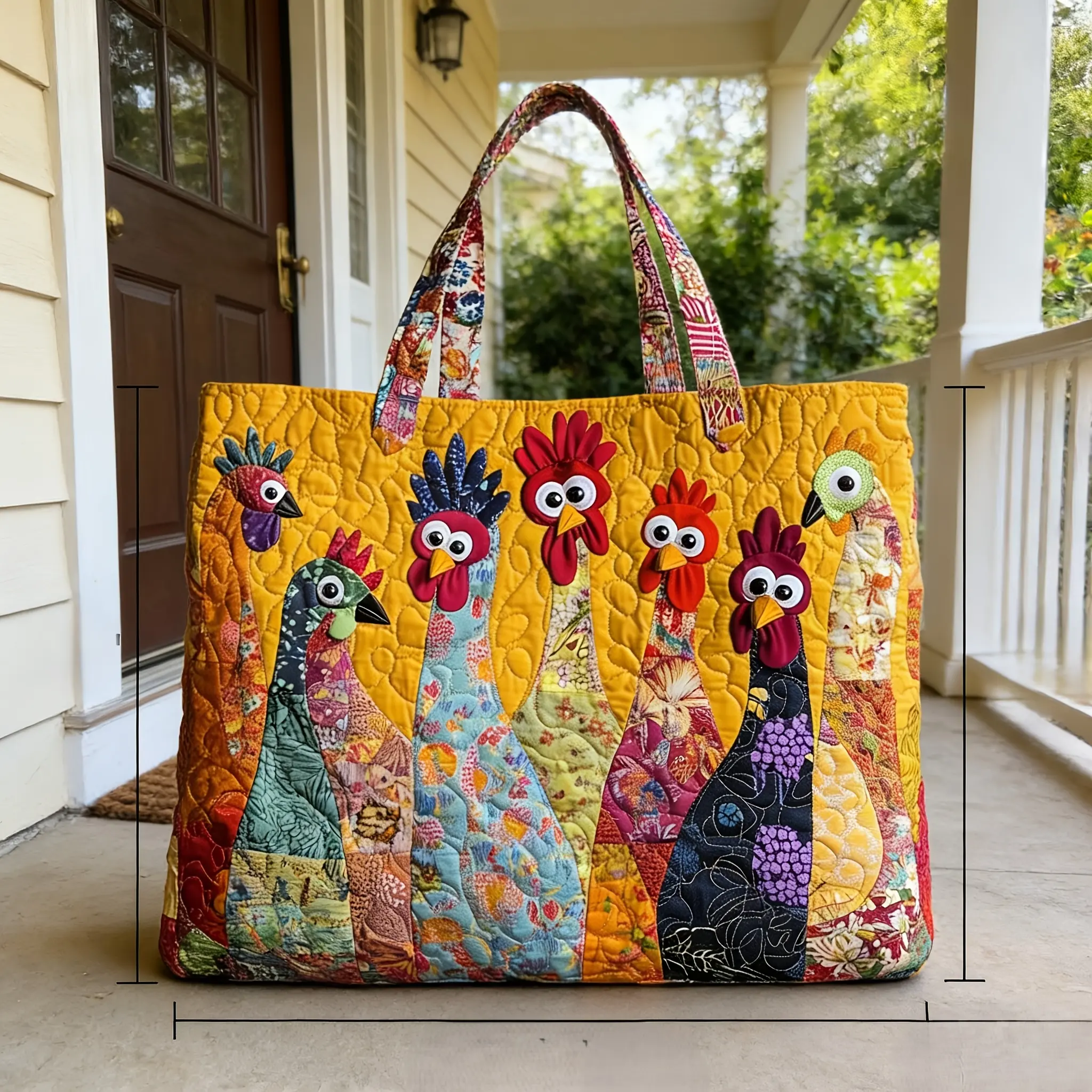 Exotic Animal Prints Quilted Tote Bag - Unisex Casual Gym Shoulder Bag with Placement Print, Machine Washable, Fits Books, Laptops, Personal Items, Gym Use