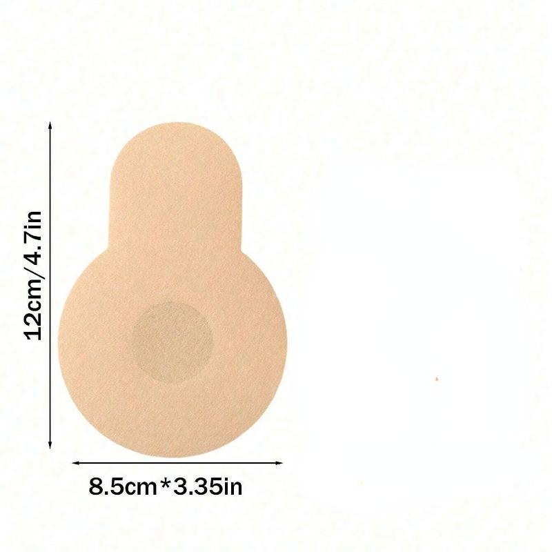 5 Pairs 8cm Disposable Breast Lift Tape, Seamless Push-Up Bra, Invisible Backless Bra, Anti-Slip Design, Ideal for Large Breasts