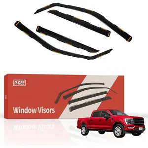 R-GEE in-Channel Window Rain Guards Fit for Ford F150 2021-2025 SuperCrew, Extra Durable Window Deflectors, Vent Window Visors Exterior Car Accessories, 4 Pieces