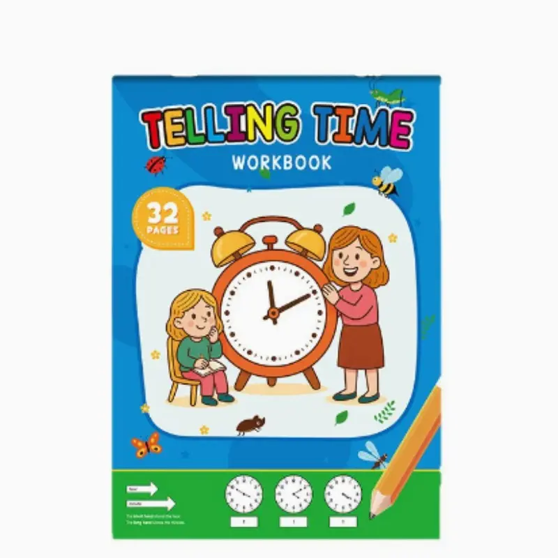 Timing Workbook for Home Schooling, Classroom Use, Back-To-School Supplies, Preschool Activities, Reading and Math Worksheets
