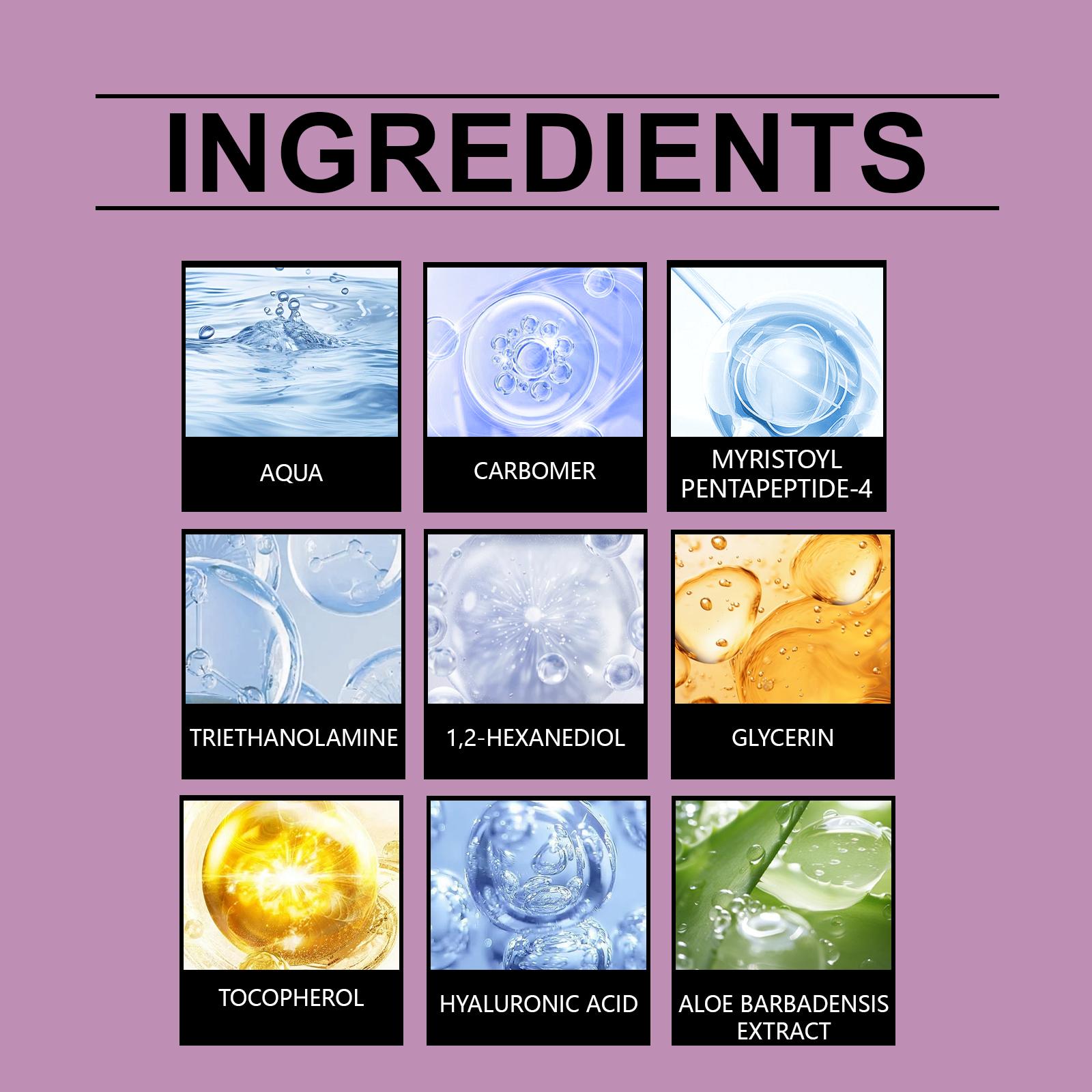 VIARELINE Eyelash Enhancing Serum with Myristoyl Pentapeptide-4, Hyaluronic Acid, Aloe Vera & Vitamin E, Promotes Growth, Strengthens, Improves Elasticity & Nourishes, for Sparse, Fragile Lashes, All Types