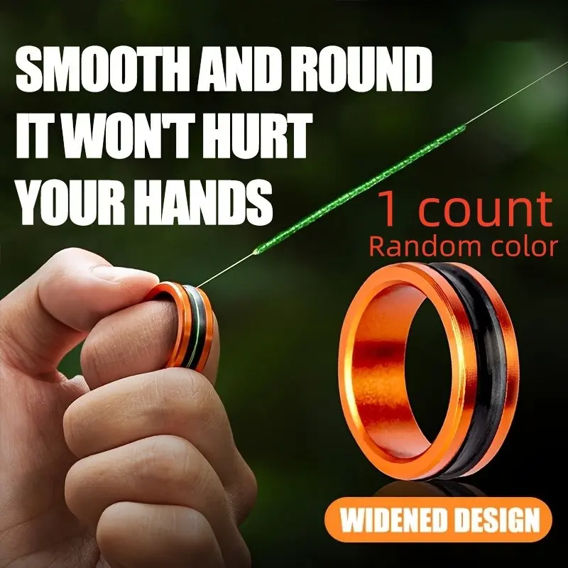 Zinc Alloy Ring Line Puller, Anti-Slip Fishing Ring, Knotting Tool, Fishing Accessory, Hand Protection, Ideal Christmas Gift for Dad, Boyfriend, Son