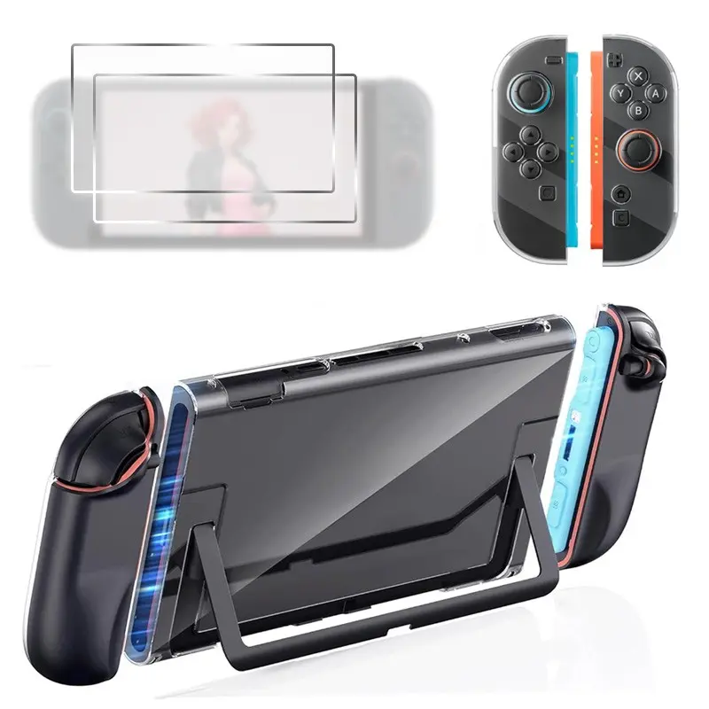 Transparent PC Hard Case Protective Shell Cover For Switch 2 Game Console Full Protector For Switch2 Accessories