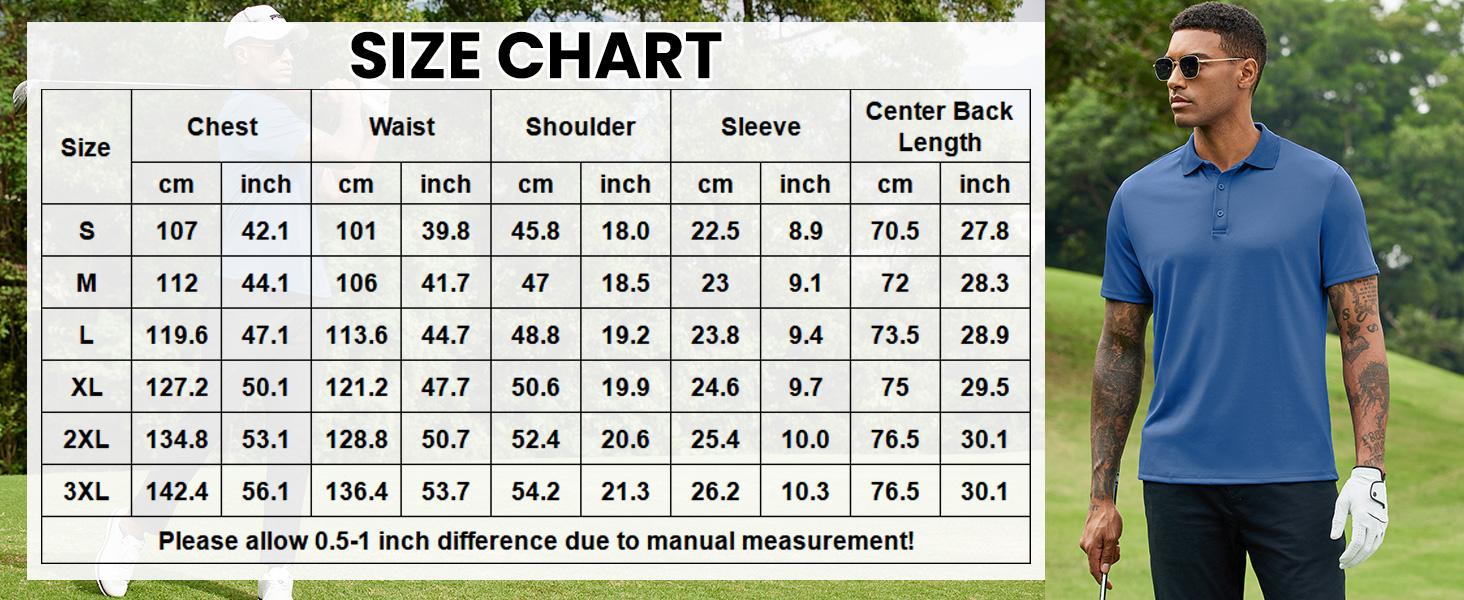 Men Polo Shirts Short Sleeve Quick Drying Athletic Collared Golf Shirts Moisture Wicking Tees