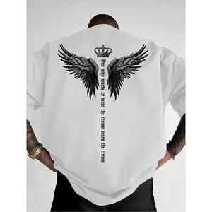 Men'S Graphic T-Shirt with Black Eagle And Crown Design, "One to Remember" Heat Transfer Print, Summer Casual Streetwear, Breathable Crew Neck T-Shirt, Regular Fit Shirt | Eye-Catching Eye-Catching Shirt | Comfortable Fit