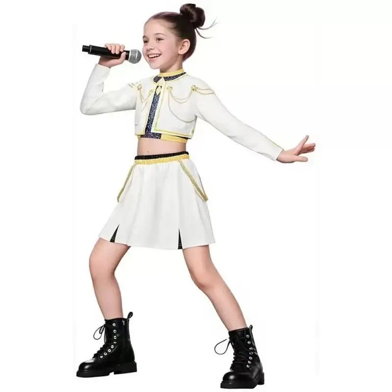 Girls'  Stage Party Set:  New Girls' Demon Hunting Team Cosplay Costumes Perfect for Outdoor Comfortable Role Play Costume for Party & School Show