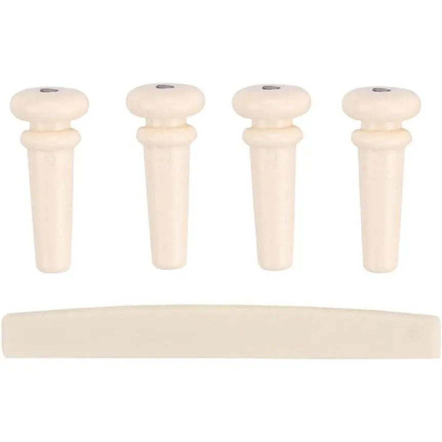 aosity 4 count Acoustic  Guitar ridge Pin+Saddle for  Guitar  Accessory