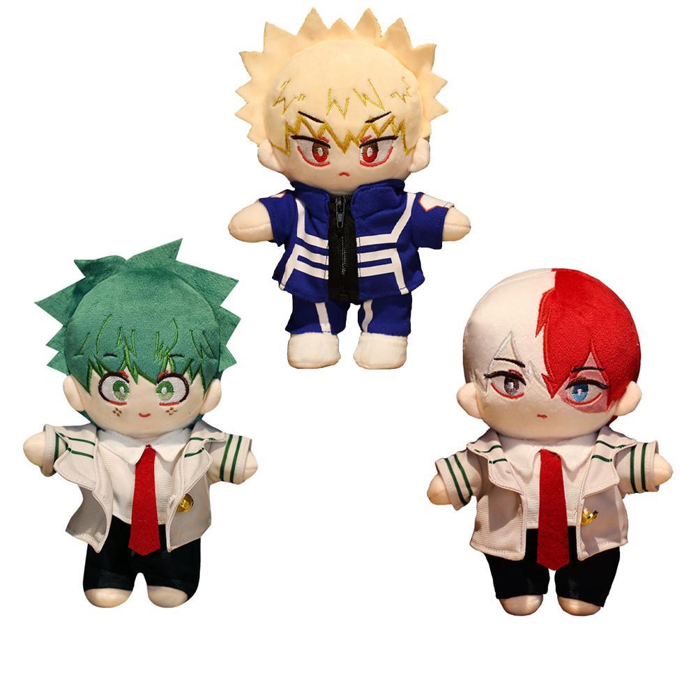 Anime MHA figure Izuku Midoriya Katsuki Bakugou Shoto Todoroki Plush Toys Soft Plush keychain Doll cute sofa pillow Pendant Gift