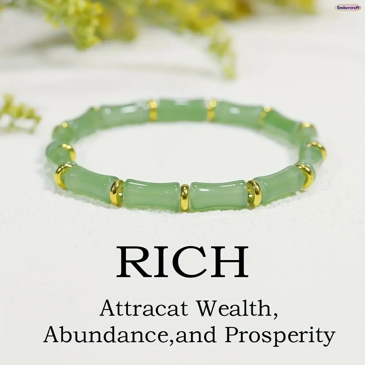 Adjustable Chinese-Style Lucky Bamboo Knot Beaded Bracelet, Crystal Feng Shui Charm Amulet, Handmade Elastic Energy Healing Costume Jewelry Gift for Women Girls