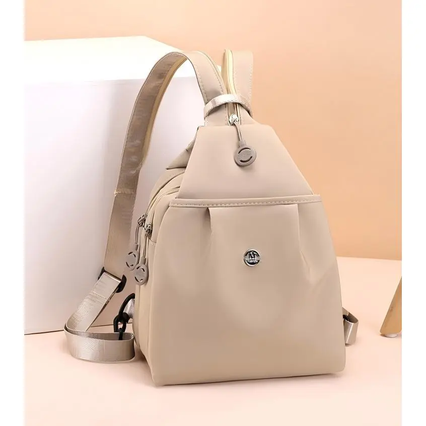 Women's Mini Anti-Theft Multiway Nylon Backpack - Lightweight Casual Convertible Chest Crossbody Bag, Versatile Gym Daypack for Commute & Travel, Mini Size