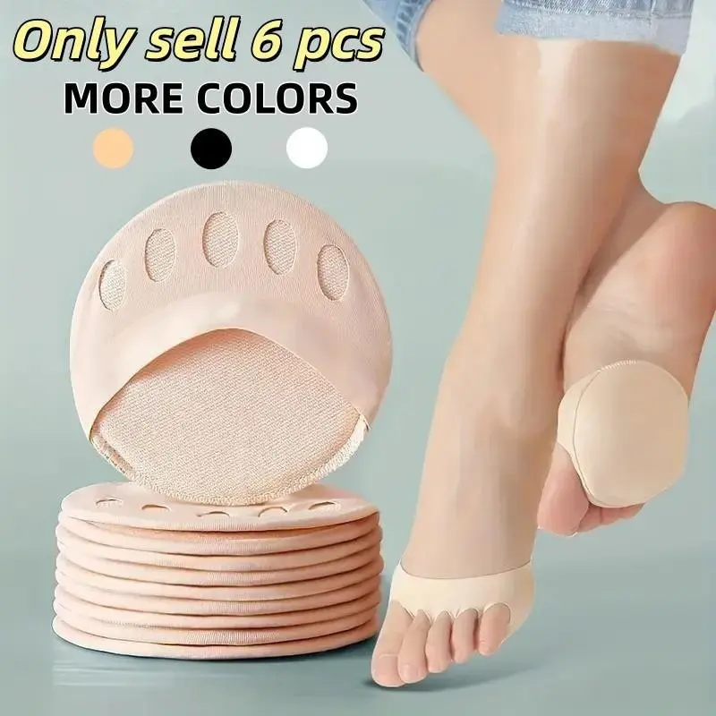 Women's Foot Pad, 6 Counts/set Anti-slip Foot Cushion, Soft Comfortable Insole Foot Pad for High Heels, Sports & Outdoor Accessories Toepads